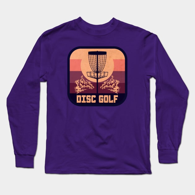 Disc Golf Zone Sign Long Sleeve T-Shirt by CTShirts